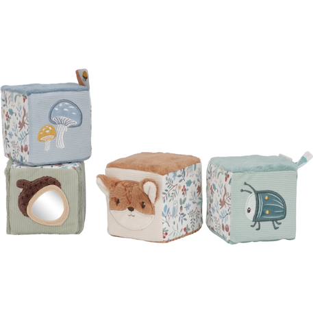 Lot de 4 cubes doux Forest friends+Safari friends 1 - vertbaudet enfant 