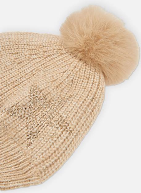 Bonnet avec étoile et pompon Jaune 2 - vertbaudet enfant 