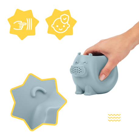 Jouet de bain arrosoir en silicone Bleu 5 - vertbaudet enfant 