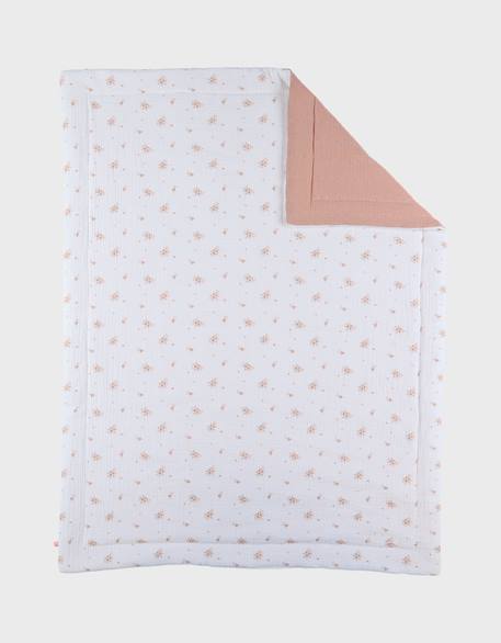 Couverture bébé 75*100cm mousseline de coton bio Ecru 1 - vertbaudet enfant 