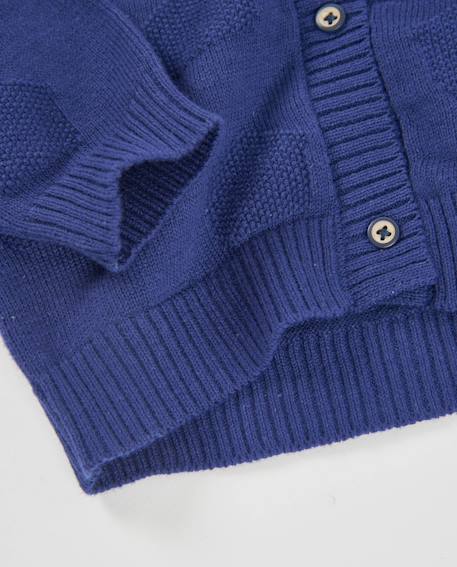 Gilet en tricot pour bébé avec boutons sur le devant Bleu 4 - vertbaudet enfant 