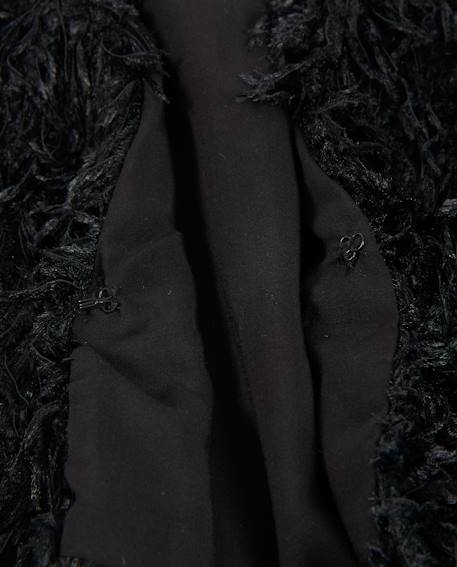 Veste fille texturée à plumes et fermeture à boutons Noir 5 - vertbaudet enfant 