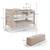 Lit Parapluie Kinderkraft LEODY UP 2 en 1 avec Table à Langer, Mobile Musical, Double Niveau et Pliage Rapide Facile Beige+Gris 6 - vertbaudet enfant 
