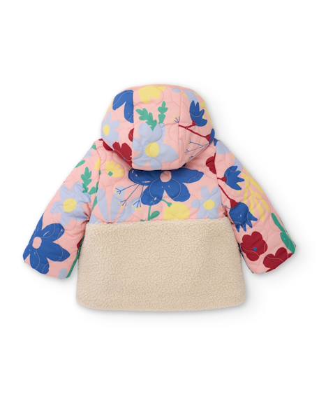 Manteau matelassé fille à motif floral et toucher chaud Rose 2 - vertbaudet enfant 