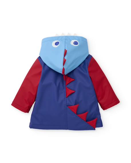 Ciré garçon à capuche avec détails dinosaure Bleu 3 - vertbaudet enfant 