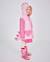 Ciré fille à capuche avec détails dinosaure Rose 1 - vertbaudet enfant 