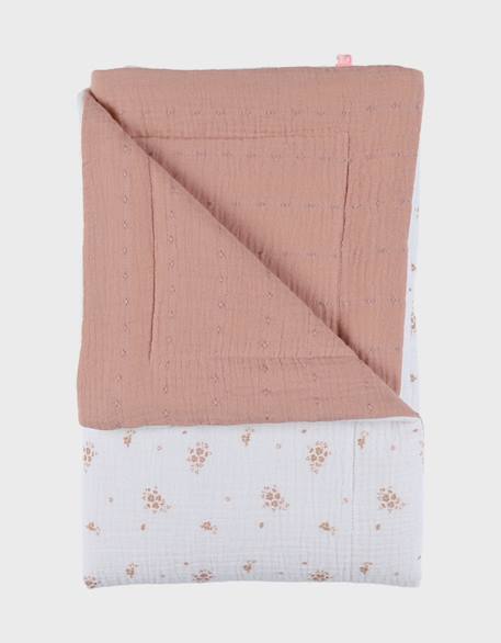 Couverture bébé 75*100cm mousseline de coton bio Ecru 4 - vertbaudet enfant 