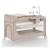Lit Parapluie Kinderkraft LEODY UP 2 en 1 avec Table à Langer, Mobile Musical, Double Niveau et Pliage Rapide Facile Beige+Gris 1 - vertbaudet enfant 