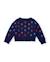 Gilet fille en tricot à imprimé floral et boutons Bleu 2 - vertbaudet enfant 