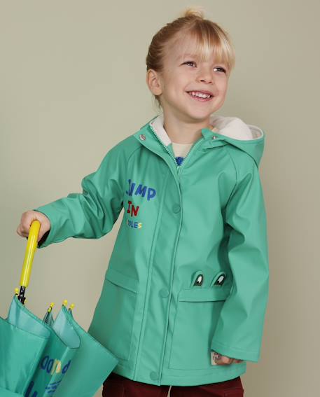 Ciré à capuche avec motif grenouille Vert 1 - vertbaudet enfant 