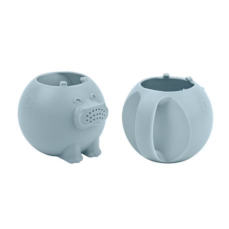 Jouet de bain arrosoir en silicone Bleu 1 - vertbaudet enfant 
