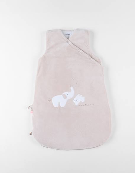 Gigoteuse 100cm veloudoux® - bali & snow Beige+Ecru 1 - vertbaudet enfant 