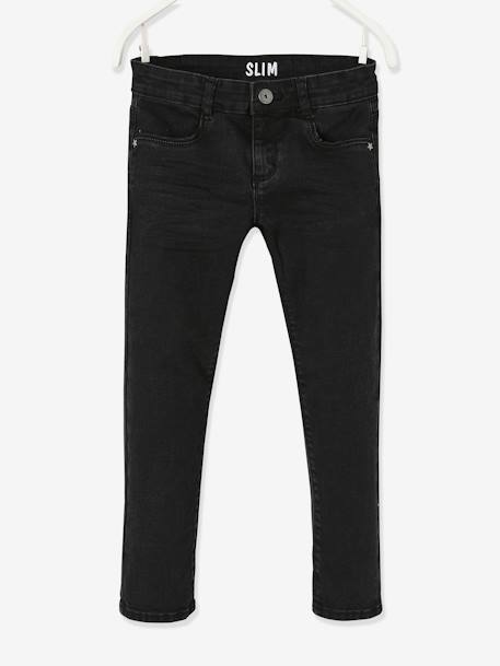 Jean slim MorphologiK fille tour de hanches LARGE denim black 3 - vertbaudet enfant 