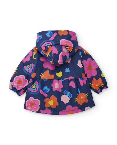 Ciré fille à imprimé floral et fermeture zippée Bleu 3 - vertbaudet enfant 