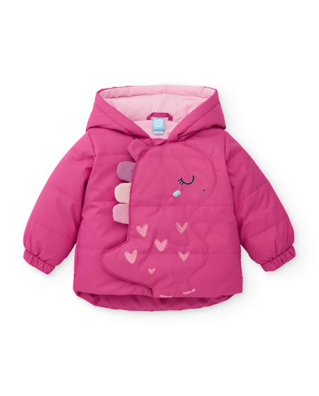 Manteau en molleton pour bébé avec capuche Rose 1 - vertbaudet enfant 