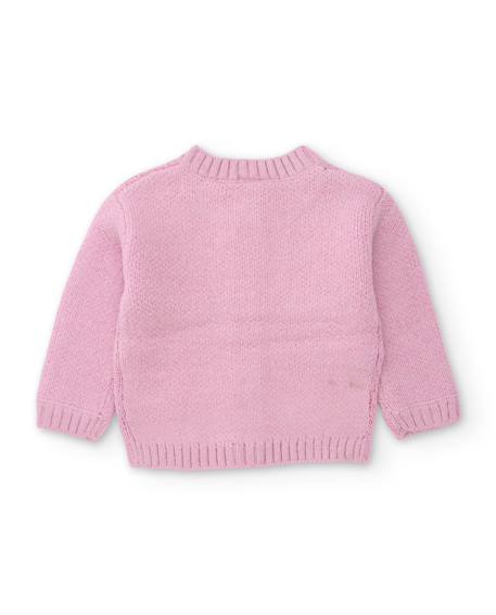 Gilet fille en tricot doux boutonné sur le devant Rose 2 - vertbaudet enfant 