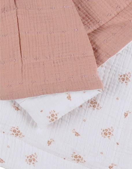 Couverture bébé 75*100cm mousseline de coton bio Ecru 5 - vertbaudet enfant 