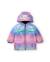 Manteau fille holographique avec capuche à oreilles Bleu 2 - vertbaudet enfant 