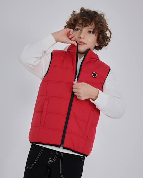 Veste sans manche garçon matelassé avec fermeture éclair et réversible Noir 1 - vertbaudet enfant 