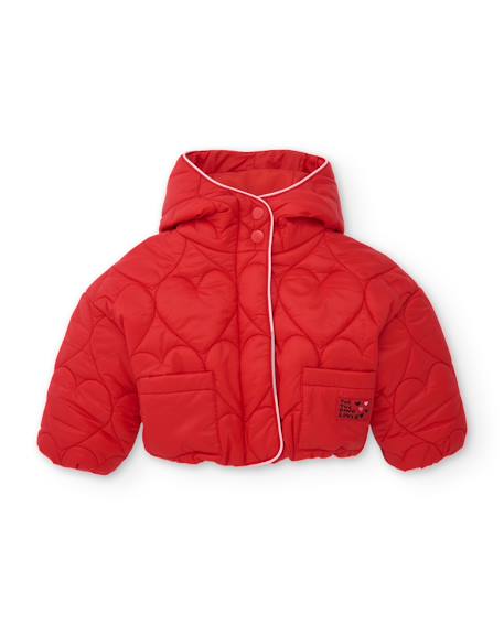 Doudoune fille à capuche matelassée et isolation thermique Rouge 3 - vertbaudet enfant 