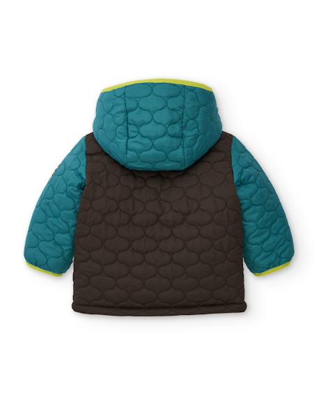 Doudoune garçon matelassée zippée style color-block Vert 3 - vertbaudet enfant 