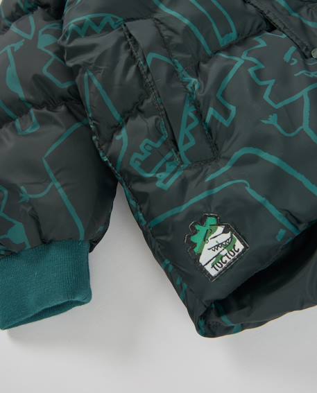 Parka garçon imprimé rhinocéros avec doublure douce Vert 5 - vertbaudet enfant 