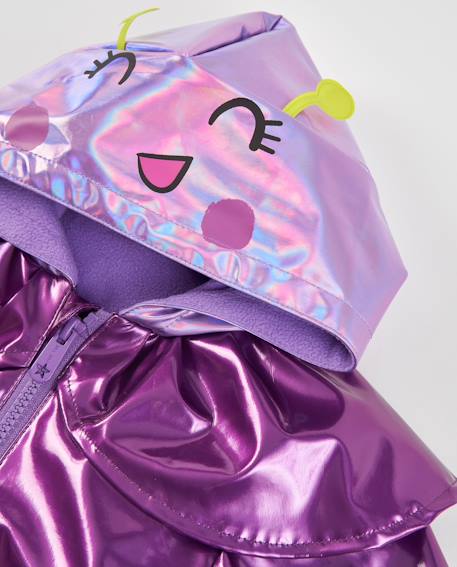 Ciré à capuche fille motif papillon Violet 4 - vertbaudet enfant 