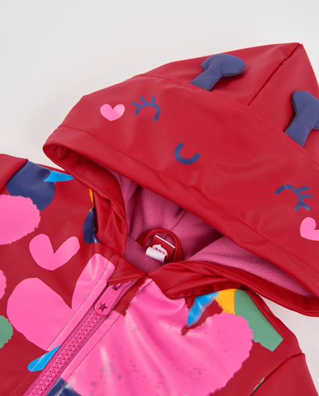 Ciré à capuche fille motif coccinelle Rouge 5 - vertbaudet enfant 