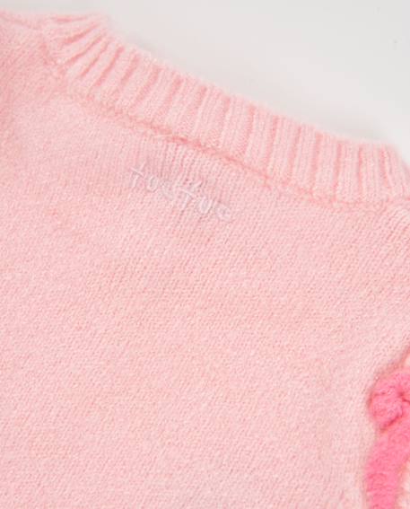 Gilet en tricot pour bébé avec volants sur les épaules Rose 4 - vertbaudet enfant 