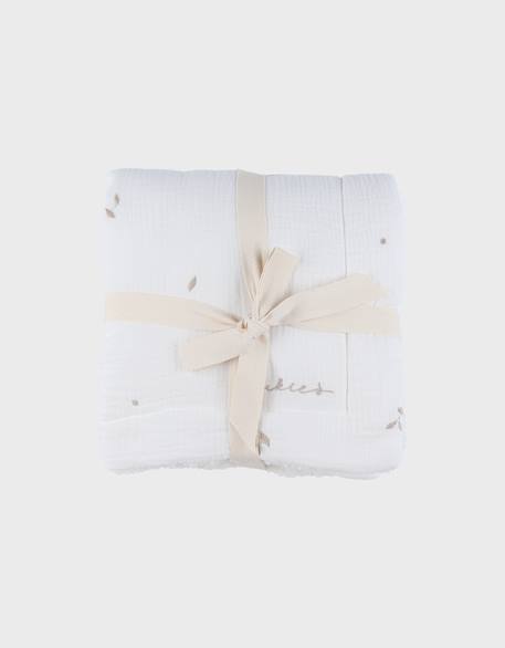 Couverture en gaze de coton bio 75x100CM Ecru 1 - vertbaudet enfant 