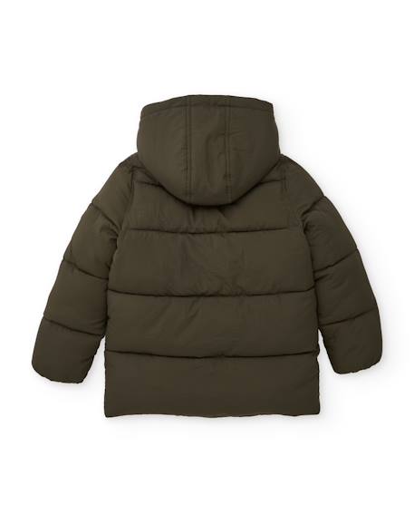 Doudoune garçon avec capuche doublée Vert 3 - vertbaudet enfant 