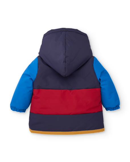 Manteau matelassé à capuche pour garçon en tissu déperlant Bleu 3 - vertbaudet enfant 