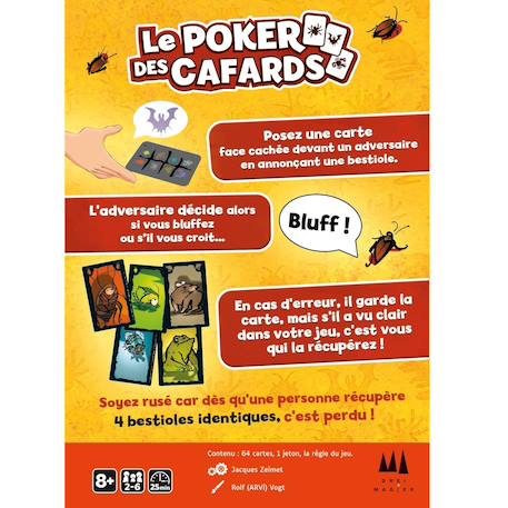 Le poker des cafards jeux d'ambiance Orange 2 - vertbaudet enfant 