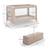 Lit Parapluie Kinderkraft LEODY UP 2 en 1 avec Pliage Rapide, Double Niveau, Entrée Zippée, Roulettes et Maille Aérée Beige+Gris 6 - vertbaudet enfant 