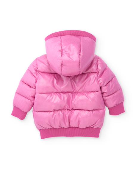 Doudoune fille matelassée à capuche et poches latérales Rose 3 - vertbaudet enfant 