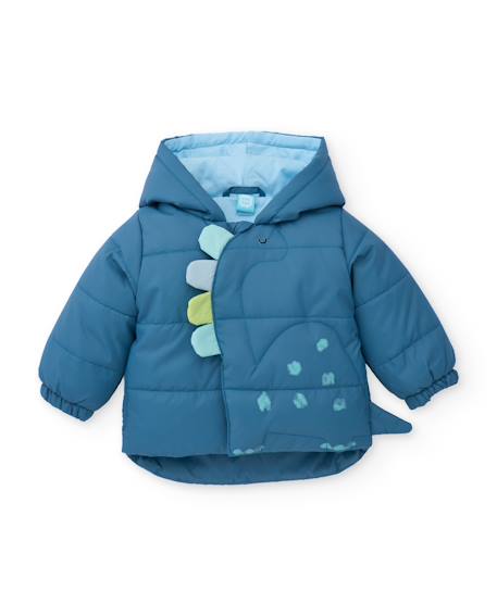 Manteau en molleton pour bébé avec capuche Bleu 1 - vertbaudet enfant 