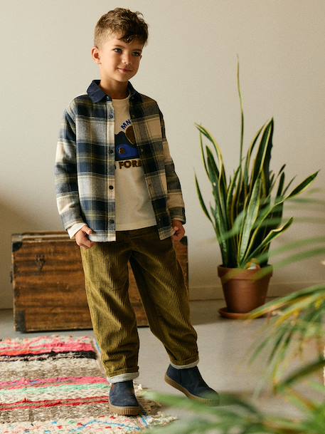 Chemise manches longues enfant garçon marine 6 - vertbaudet enfant 