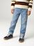 Jean garçon droit à revers denim brut+stone 13 - vertbaudet enfant 