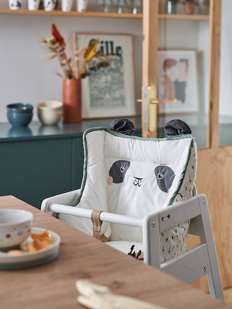 Coussin de chaise haute beige imprimé+écru+ivoire Panda+moutarde+Oies 14 - vertbaudet enfant 