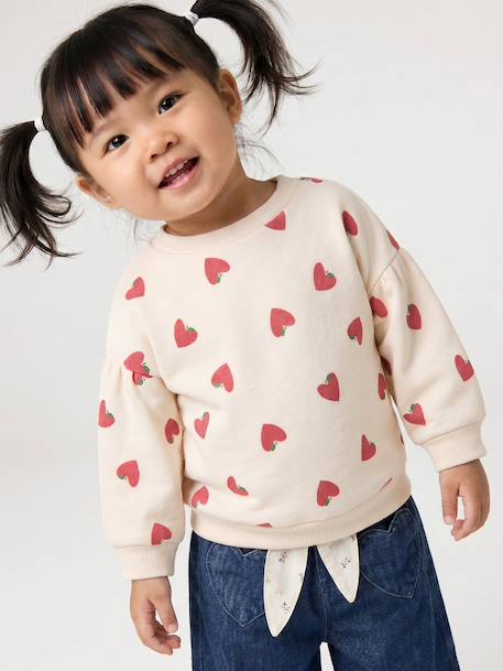 Sweat bébé fille écru 2 - vertbaudet enfant 