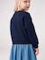 Robe manches longues fille écru+marine 12 - vertbaudet enfant 