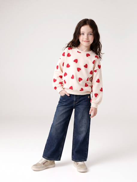 Sweat fille col rond écru+ivoire+rose pâle+taupe 12 - vertbaudet enfant 