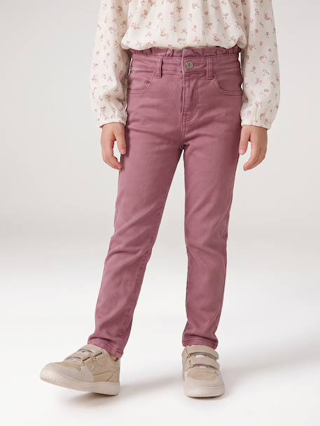 Pantalon slim fille encre+mauve 9 - vertbaudet enfant 