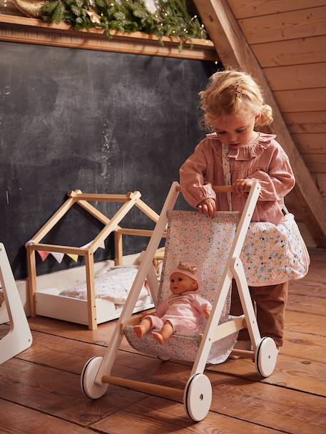 Poussette poupon en bois FSC® blanc 7 - vertbaudet enfant 