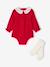 Ensemble barboteuse et collants bébé fille rouge 1 - vertbaudet enfant 