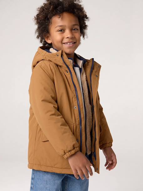 Parka 3 en 1 garçon amovible bleu ardoise+noix de pécan 15 - vertbaudet enfant 