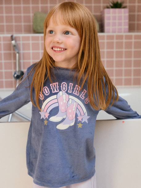 Lot de 2 pyjamas fille bleu ardoise 13 - vertbaudet enfant 