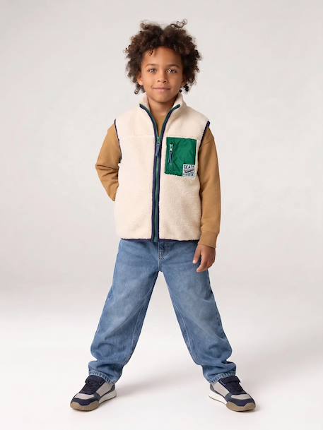 Gilet sans manches garçon caramel+écru 9 - vertbaudet enfant 