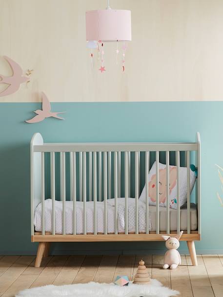 Lit bébé à barreaux CONFETTI blanc+vert 15 - vertbaudet enfant 