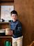 Pull jacquard garçon col rond marine 2 - vertbaudet enfant 